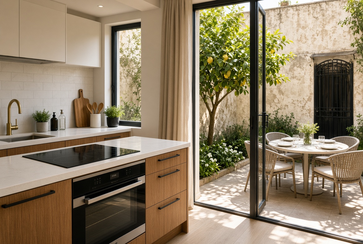 Garden Residence with a full kitchen opening onto a private walled patio