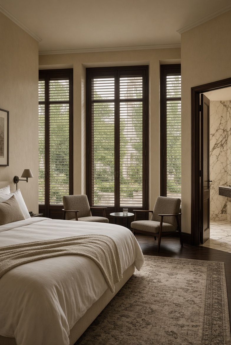 Courtyard Suite looking onto the quiet interior garden